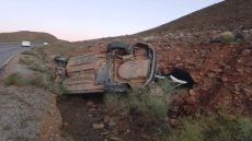 انقلاب سيارة بسبب السرعة المفرطة قرب تزي نبوجو دون خسائر بشرية